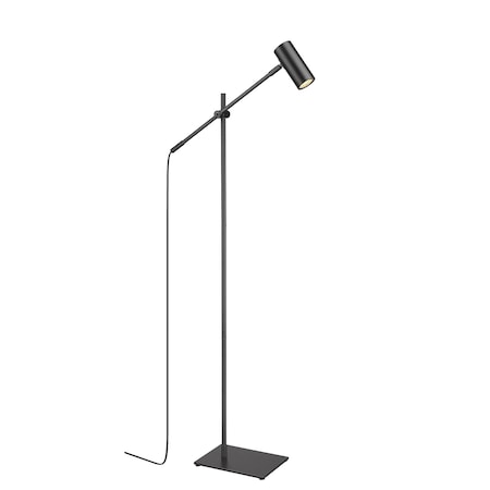 Z-Lite Calumet 1 Light Floor Lamp, Matte Black 814FL-MB